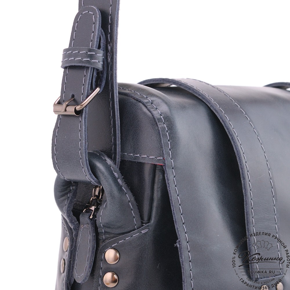  Кожаная сумка "Фрея" (темно-синий) 